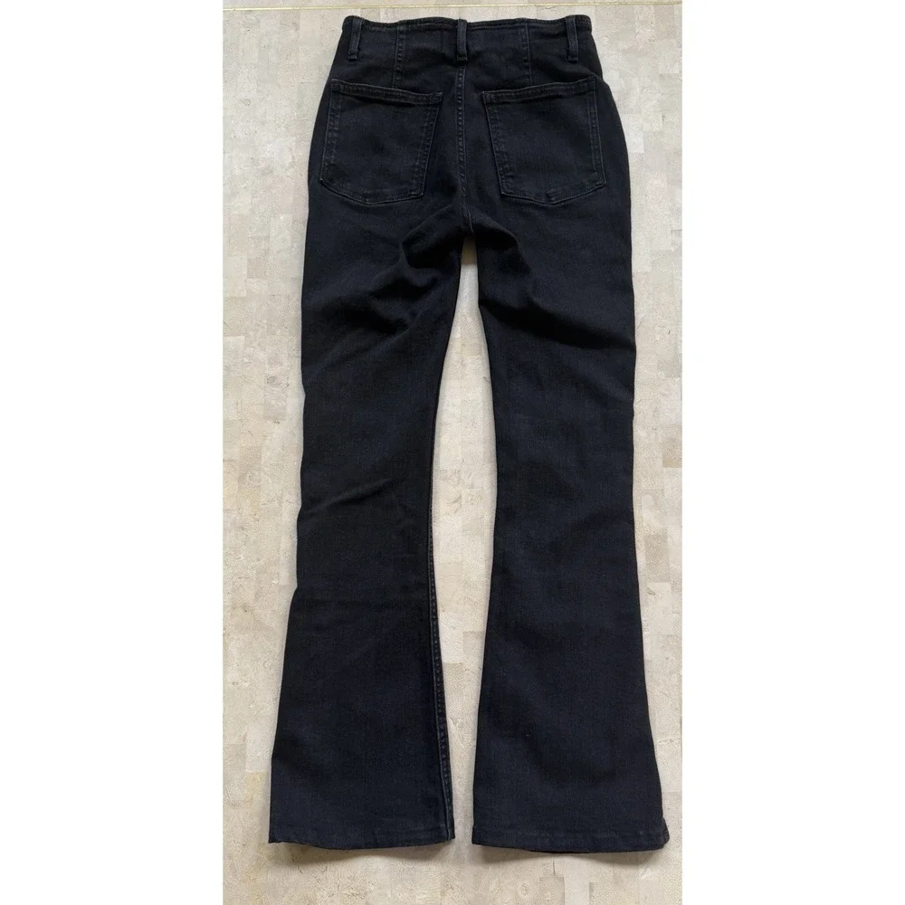 WE THE FREE By Free People Level Up Slit Bootcut Jeans Women's Size 27 Black